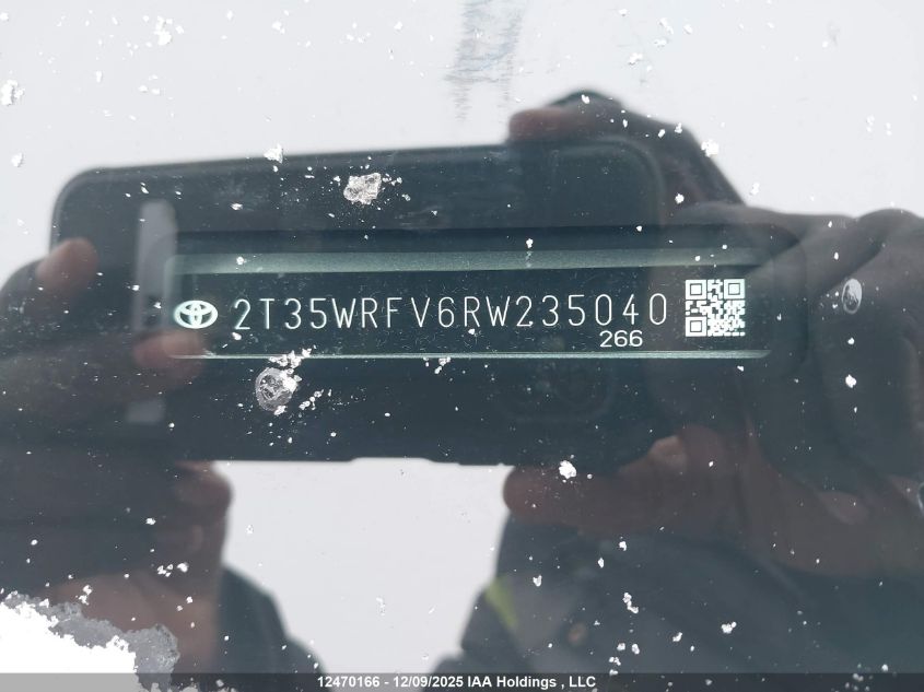 2024 Toyota Rav4 VIN: 2T35WRFV6RW235040 Lot: 12470166