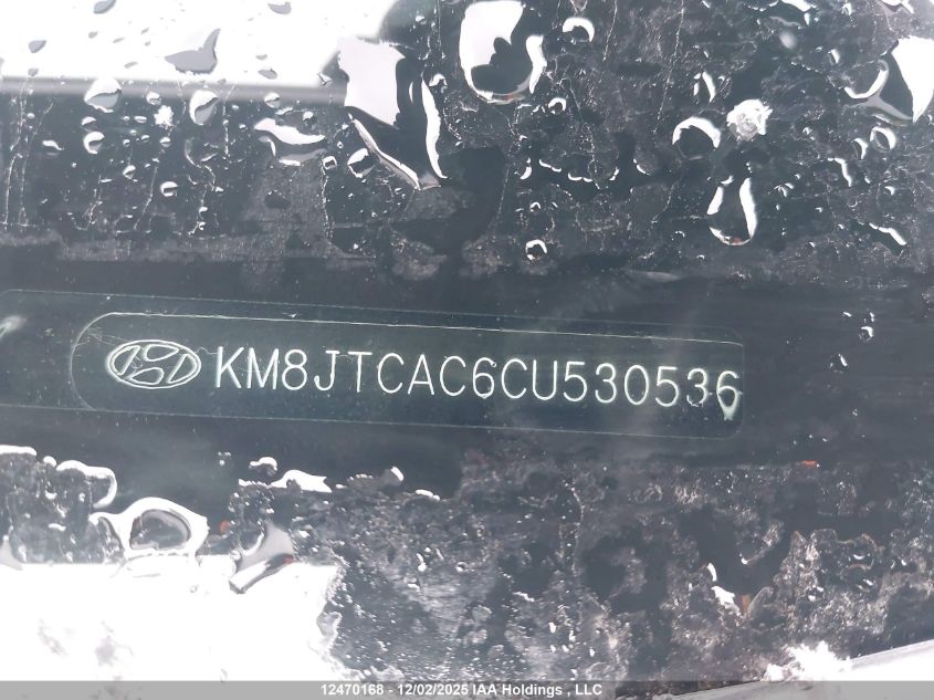 2012 Hyundai Tucson Gl VIN: KM8JTCAC6CU530536 Lot: 12470168