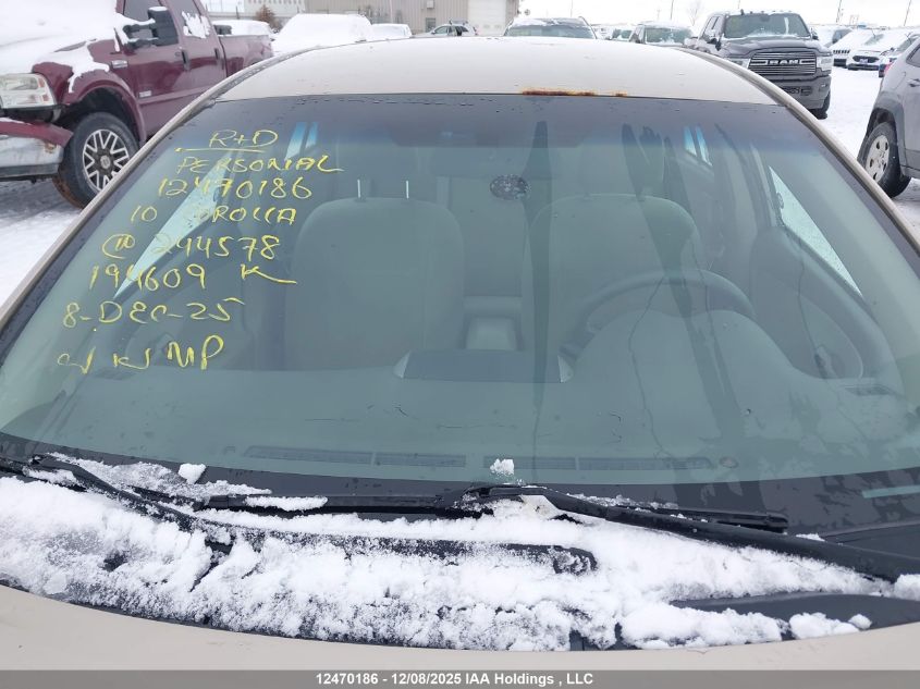 2010 Toyota Corolla S/Le/Xle VIN: 2T1BU4EE3AC244578 Lot: 12470186