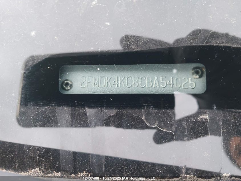 2012 Ford Edge Limited VIN: 2FMDK4KC8CBA54025 Lot: 12437480X