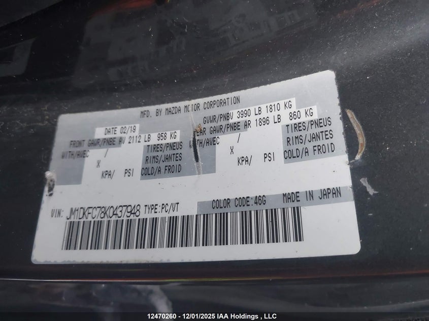 JM1DKFC78K0437948 2019 MAZDA CX-3 photo no. 9