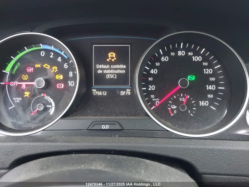 2017 Volkswagen E-Golf Comfortline VIN: WVWPR7AU1HW952075 Lot: 12470346