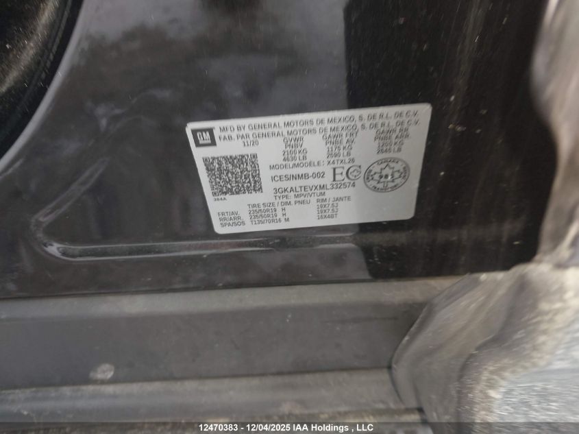 2021 GMC Terrain VIN: 3GKALTEVXML332574 Lot: 12470383