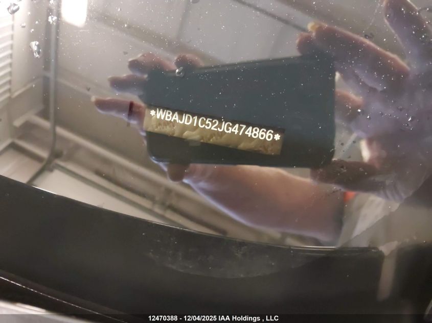 2018 BMW 540D xDrive VIN: WBAJD1C52JG474866 Lot: 12470388