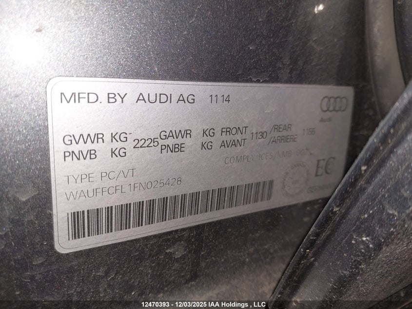 WAUFFCFL1FN025428 2015 AUDI A4 photo no. 19