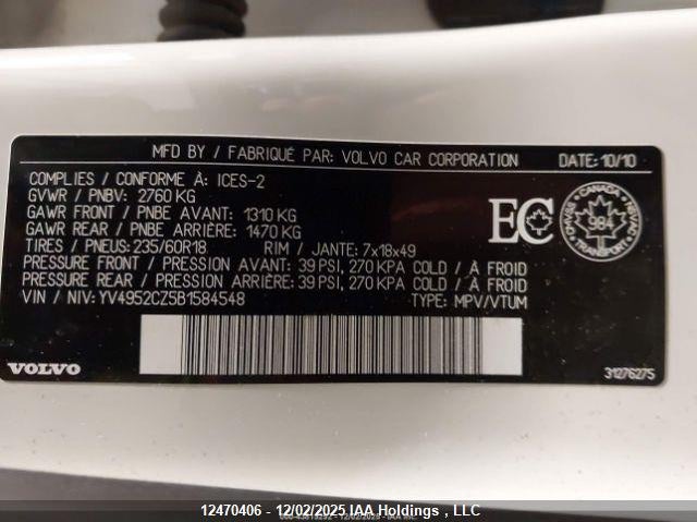 2011 Volvo Xc90 3.2 VIN: YV4952CZ5B1584548 Lot: 12470406