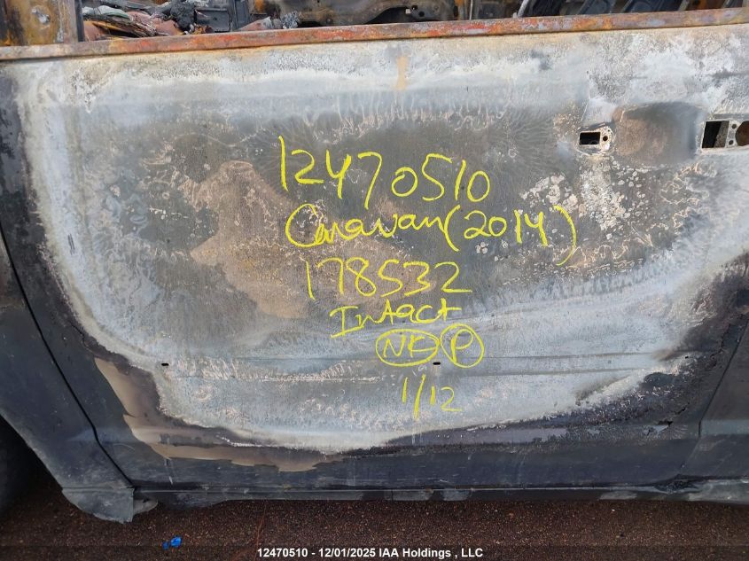 2014 Dodge Grand Caravan Se VIN: 2C4RDGBG5ER178532 Lot: 12470510