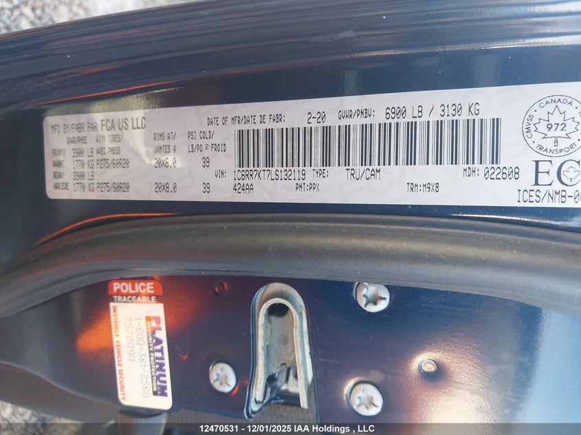 1C6RR7KT7LS132119 2020 RAM 1500 photo no. 9