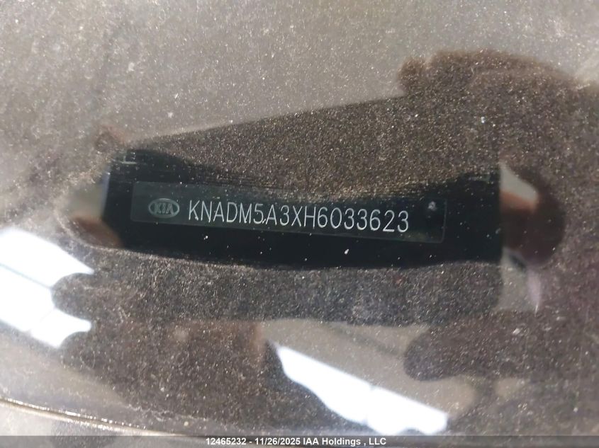 2017 Kia Rio Ex Special Edition/Ex+ W/Sunroof/Lx/Lx+/Sx/Sx W/Navigation VIN: KNADM5A3XH6033623 Lot: 12465232X