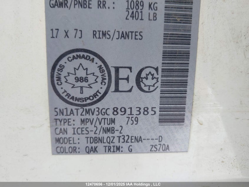 5N1AT2MV3GC891385 2016 NISSAN ROGUE photo no. 19
