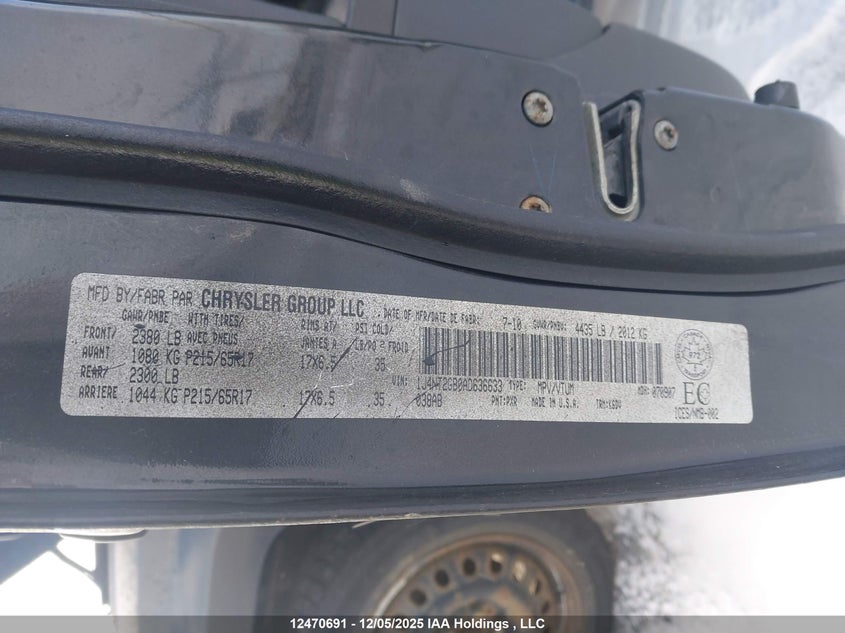 1J4NT2GB0AD636633 2010 JEEP LIBERTY (PATRIOT) photo no. 9