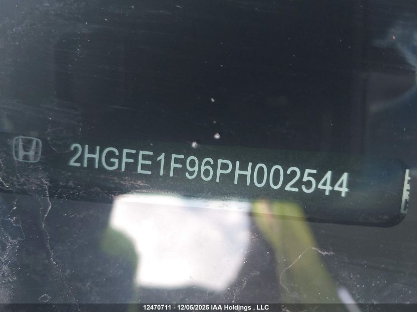 2023 Honda Civic VIN: 2HGFE1F96PH002544 Lot: 12470711