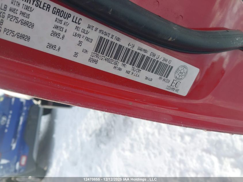 2010 Dodge Ram 1500 VIN: 1D7RV1GT4AS221661 Lot: 12470855