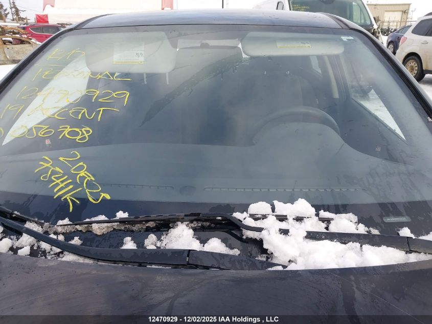 2019 Hyundai Accent Se/Sel VIN: 3KPC25A34KE056708 Lot: 12470929