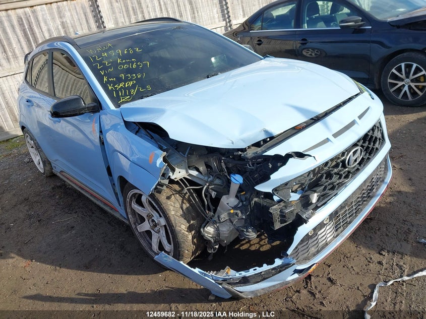 2022 Hyundai Kona N 2.0T VIN: KM8KH3AC2NU001657 Lot: 12459682X