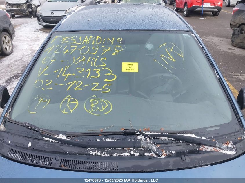 2007 Toyota Yaris VIN: JTDBT923871143133 Lot: 12470978