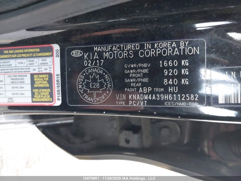 KNADM4A39H6112582 2017 KIA RIO photo no. 9