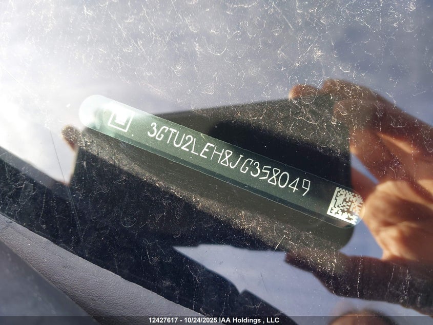 2018 GMC Sierra 1500 VIN: 3GTU2LEH8JG358049 Lot: 12427617X