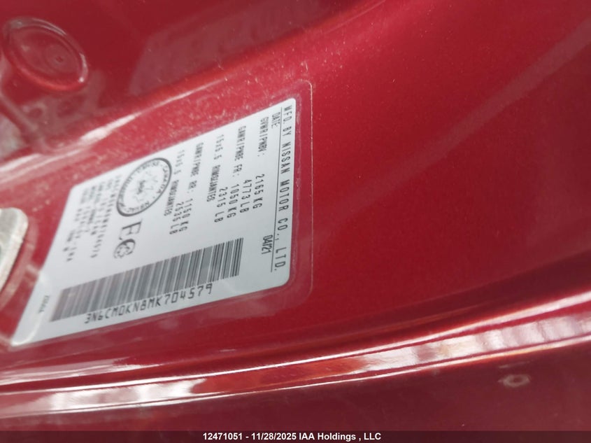3N6CM0KN8MK704579 2021 NISSAN NV200 photo no. 18