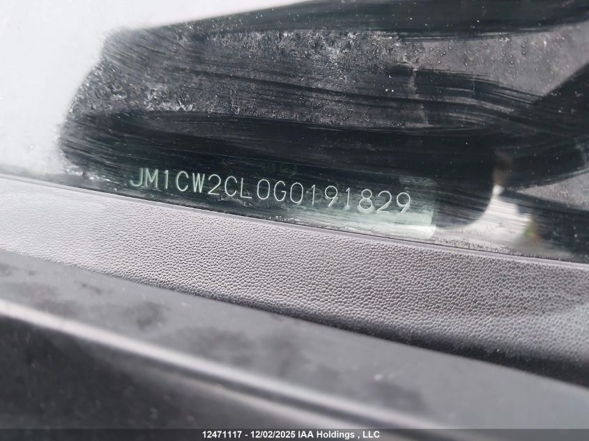 2016 Mazda 5 Touring VIN: JM1CW2CL0G0191829 Lot: 12471117
