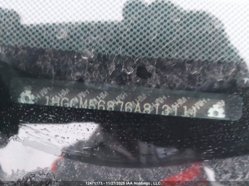 2006 Honda Accord Ex-L VIN: 1HGCM56876A813111 Lot: 12471173