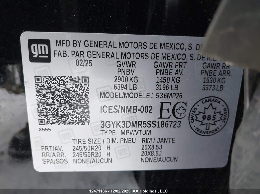 3GYK3DMR5SS186723 2025 CADILLAC OPTIQ photo no. 19