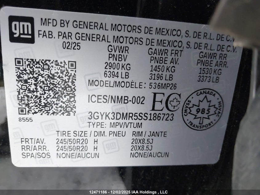 3GYK3DMR5SS186723 2025 CADILLAC OPTIQ photo no. 9