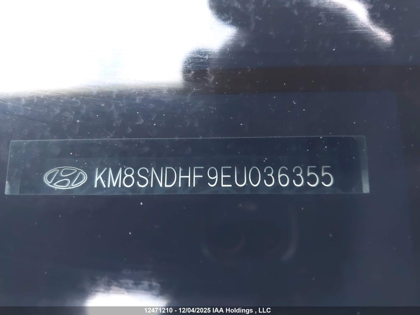 KM8SNDHF9EU036355 2014 HYUNDAI SANTA FE photo no. 20