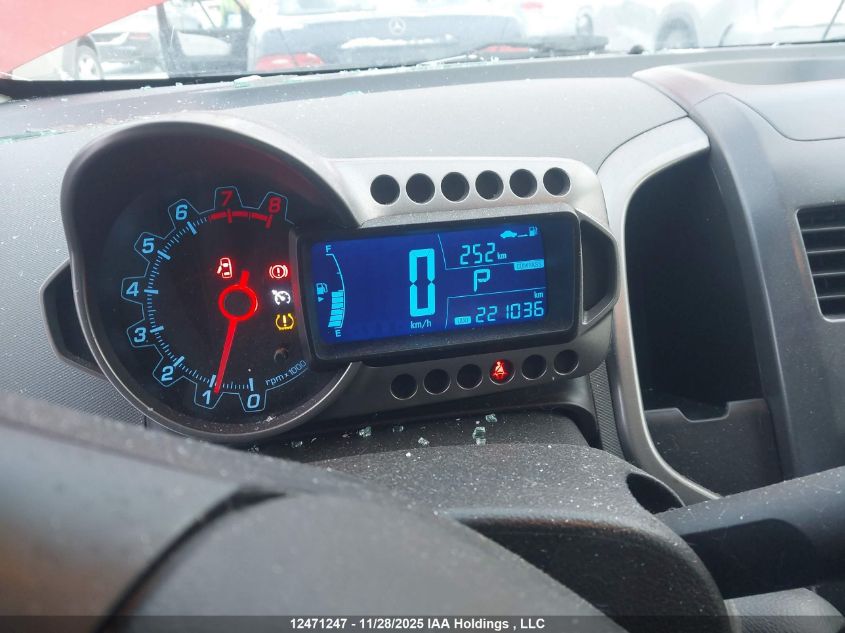 2012 Chevrolet Sonic Lt VIN: 1G1JC6SH2C4125623 Lot: 12471247