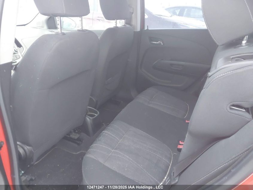 2012 Chevrolet Sonic Lt VIN: 1G1JC6SH2C4125623 Lot: 12471247