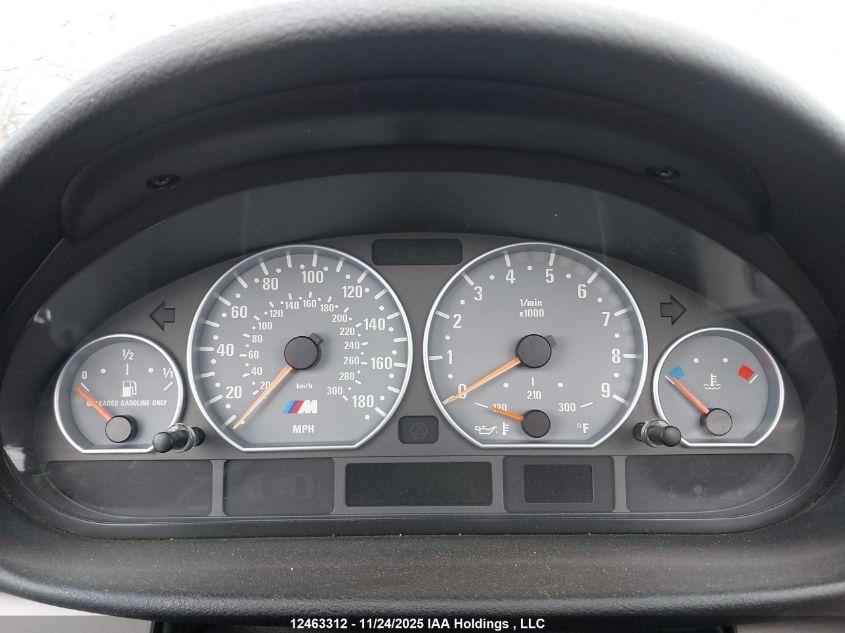 2003 BMW M3 VIN: WBSBR93433PK00599 Lot: 12463312X