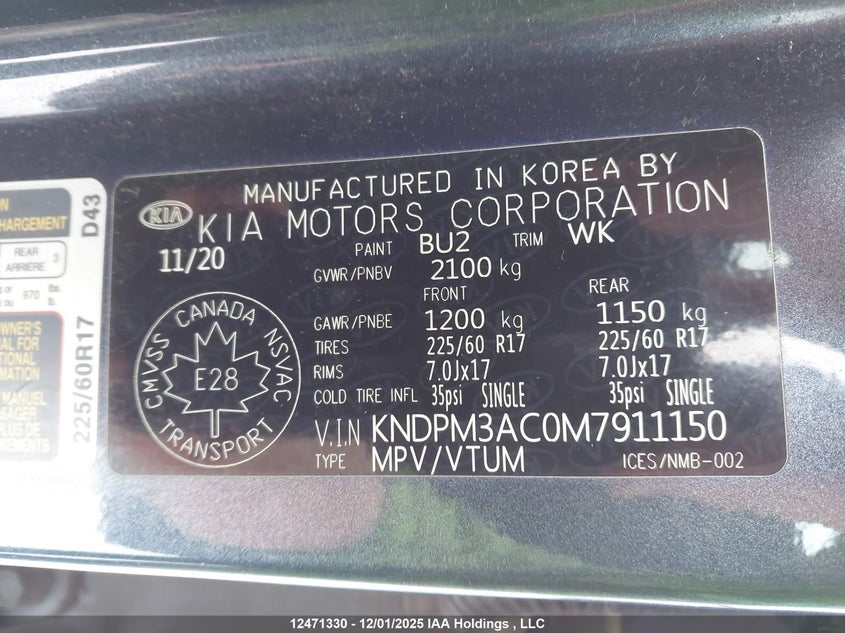 KNDPM3AC0M7911150 2021 KIA SPORTAGE photo no. 9