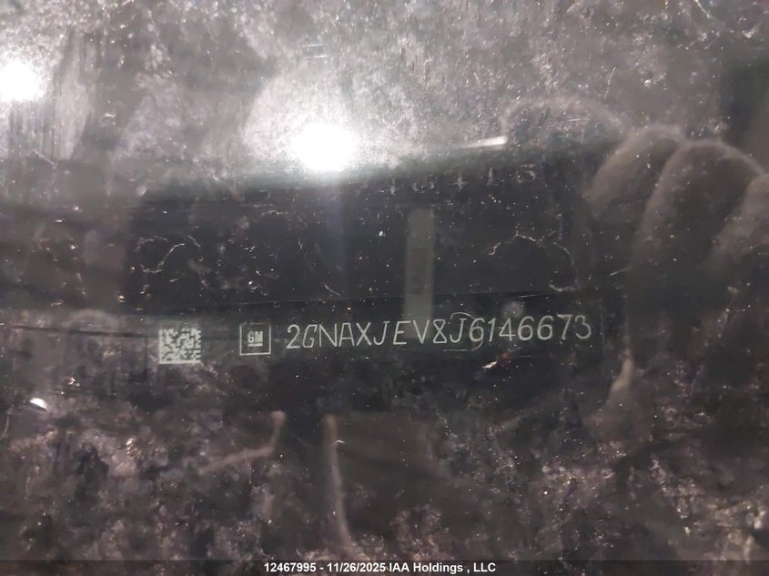 2018 Chevrolet Equinox Lt VIN: 2GNAXJEV8J6146673 Lot: 12467995X