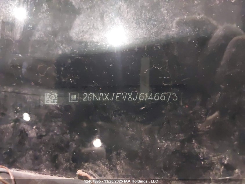 2018 Chevrolet Equinox Lt VIN: 2GNAXJEV8J6146673 Lot: 12467995X