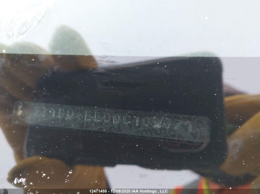 2013 Toyota Corolla Ce VIN: 2T1BU4EE0DC109871 Lot: 12471455