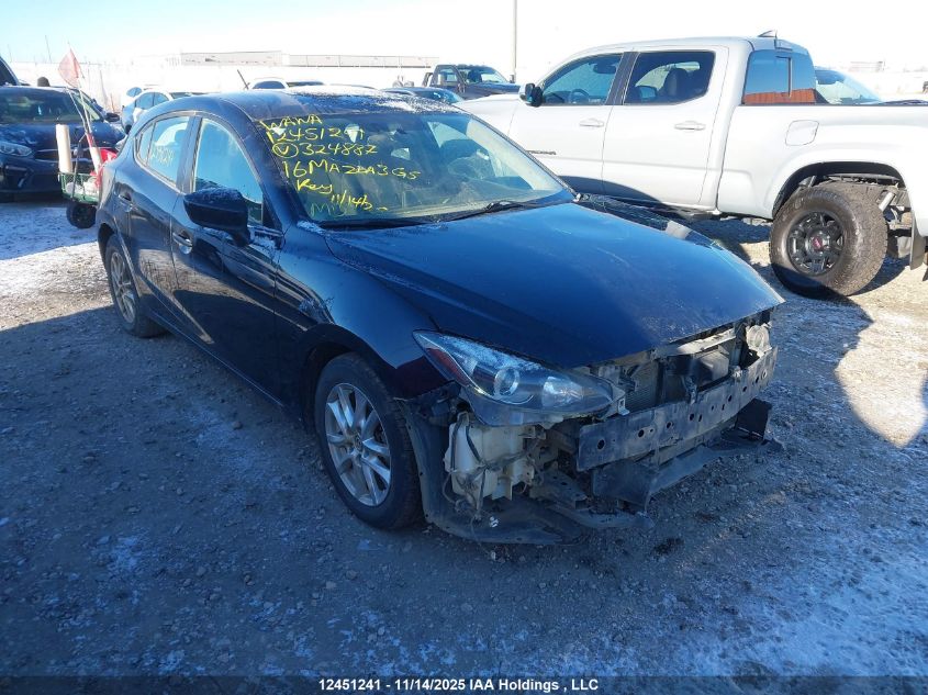 2016 Mazda Mazda3 Gs VIN: 3MZBM1L70GM324887 Lot: 12451241X