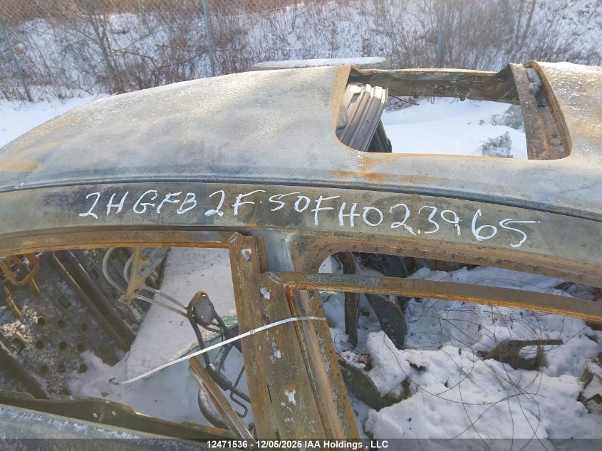 2015 Honda Civic Ex VIN: 2HGFB2F50FH023965 Lot: 12471536