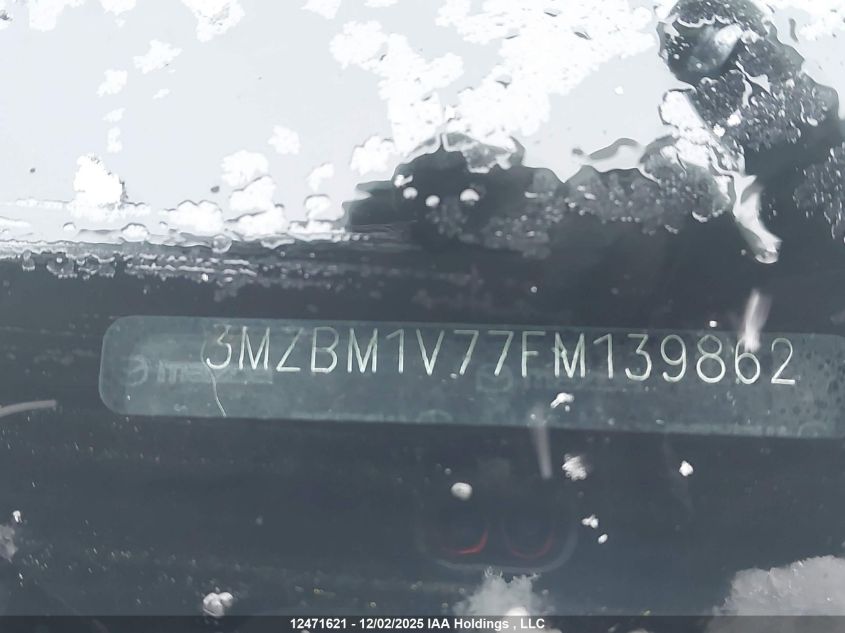 2015 Mazda Mazda3 Gs VIN: 3MZBM1V77FM139862 Lot: 12471621
