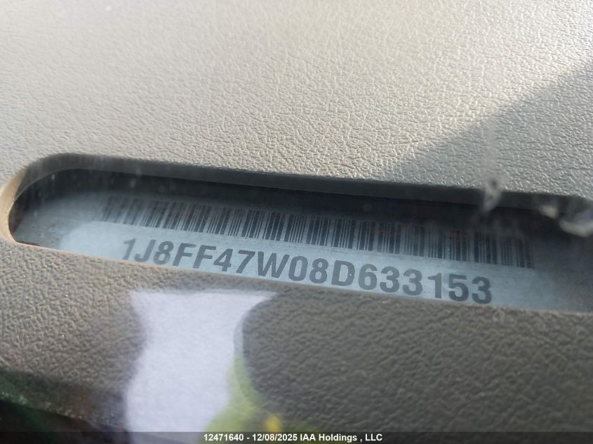 2008 Jeep Compass Sport/North VIN: 1J8FF47W08D633153 Lot: 12471640