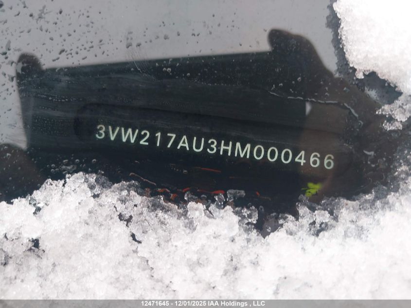 2017 Volkswagen Golf 1.8 Tsi Comfortline/1.8 Tsi Highline/1.8 Tsi Trendline VIN: 3VW217AU3HM000466 Lot: 12471645