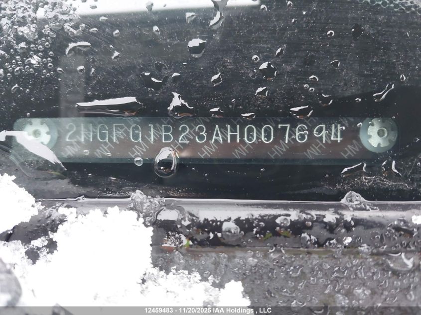 2010 Honda Civic Dx/Dx-A VIN: 2HGFG1B23AH007694 Lot: 12459483X