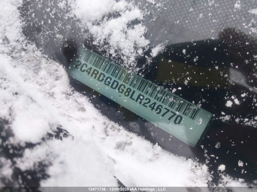 2020 Dodge Grand Caravan Crew VIN: 2C4RDGDG8LR246770 Lot: 12471736