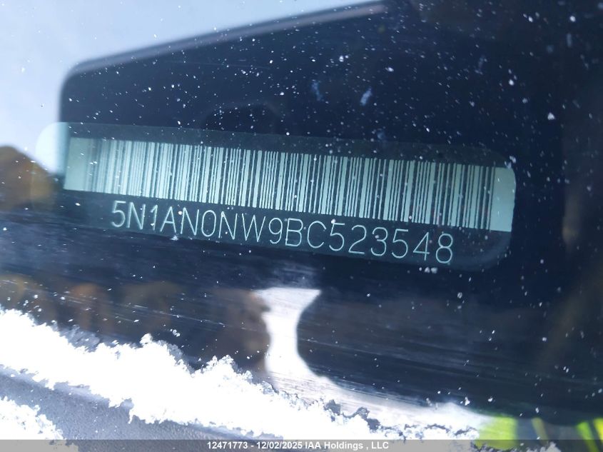 2011 Nissan Xterra X VIN: 5N1AN0NW9BC523548 Lot: 12471773