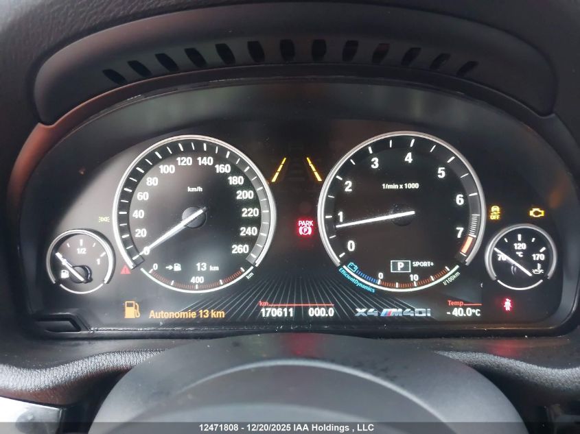 2018 BMW X4 xDrivem40I VIN: 5UXXW7C56J0W64347 Lot: 12471808