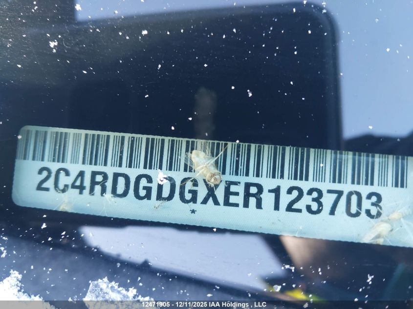 2014 Dodge Grand Caravan Crew VIN: 2C4RDGDGXER123703 Lot: 12471905
