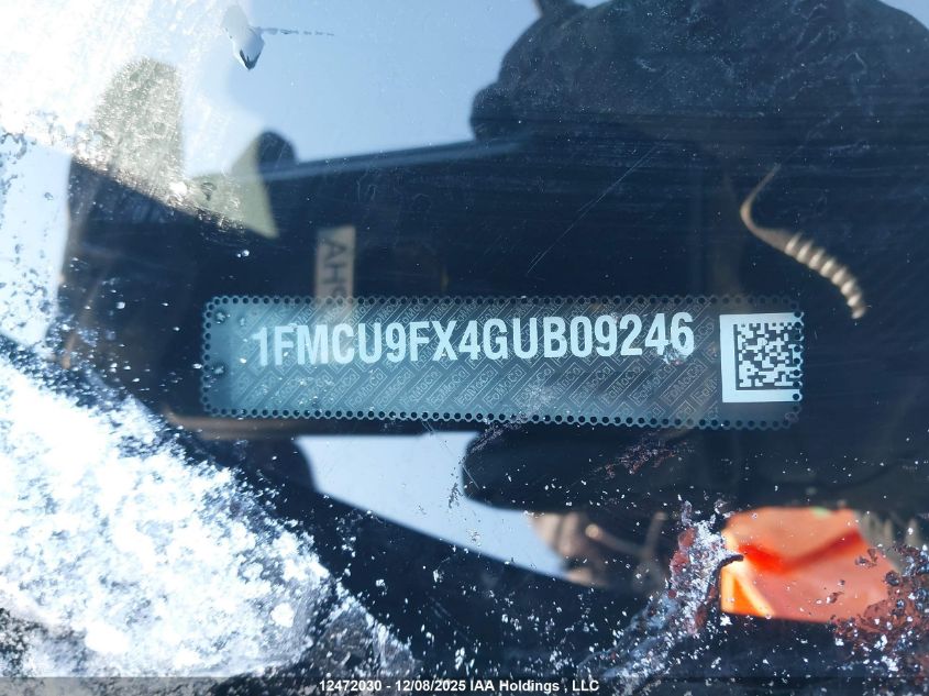 2016 Ford Escape S VIN: 1FMCU9FX4GUB09246 Lot: 12472030