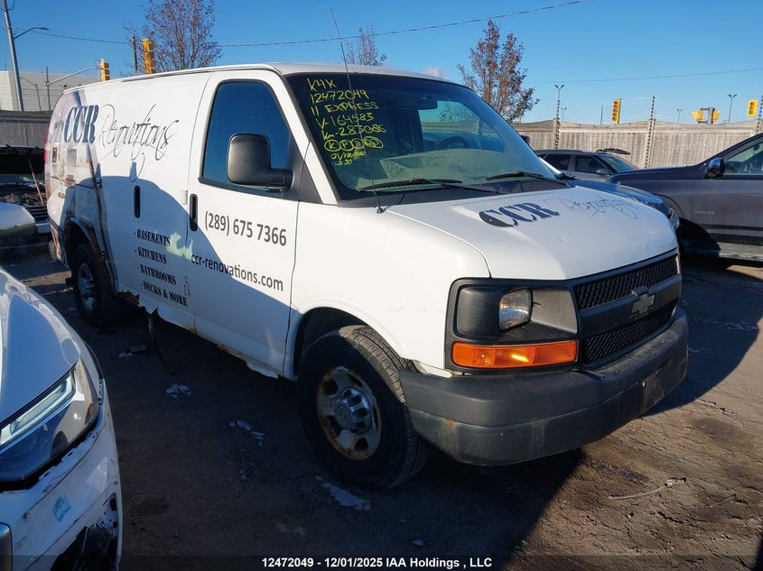 1GCWGFFA4B1164583 2011 Chevrolet Express 2500 Work Van auction photo 1