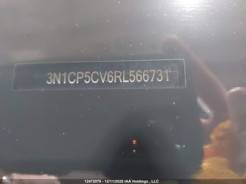 2024 Nissan Kicks Sv VIN: 3N1CP5CV6RL566731 Lot: 12472078