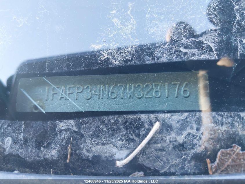 2007 Ford Focus S/Se/Ses VIN: 1FAFP34N67W328176 Lot: 12468946X