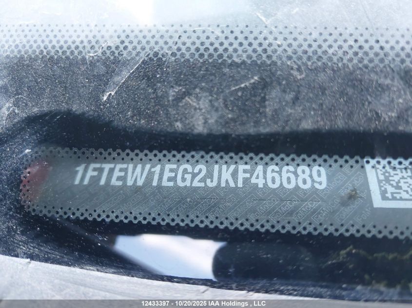 2018 Ford F-150 Xlt VIN: 1FTEW1EG2JKF46689 Lot: 12433397X